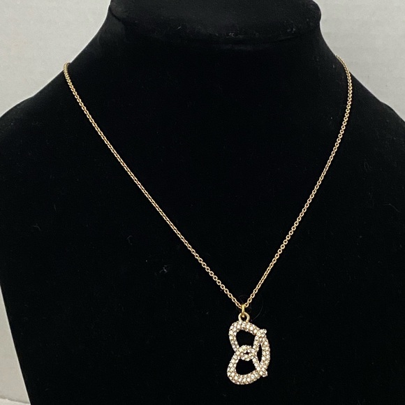 Rare Kate Spade Salted Pretzel Pendant Necklace - Picture 2 of 4